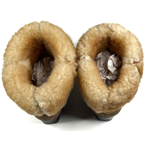 Born AMAZE Shearling Wool Suede Leather Ankle Boots Women's 8.5/40 Monk Strap - Picture 10 of 14